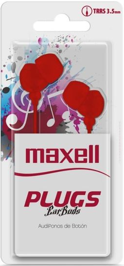 Maxell audifono pluig in 225 rojo 348368